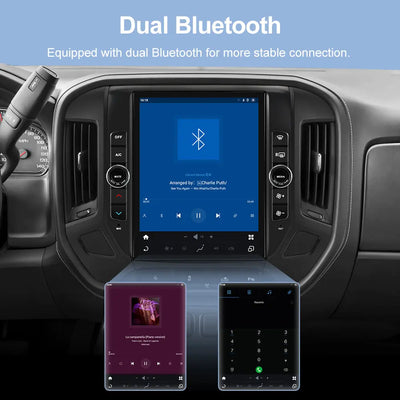 AWESAFE Qualcomm 8-Core 4GB RAM + 64GB ROMCar Radio Stereo for Chevy Silverado GMC Sierra 2014 2015 2016 2017 2018,12.1 inch Touch Screen with CarPlay & Android Auto AWESAFE