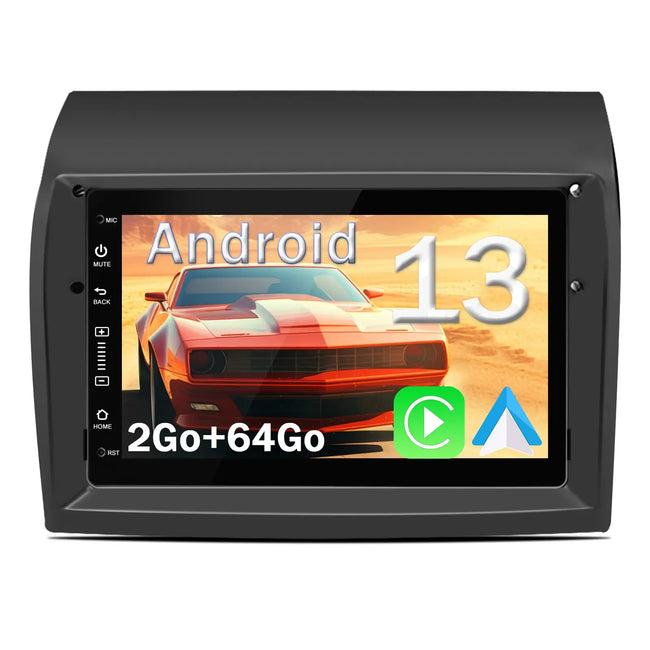 AWESAFE Radio Android Pour Fiat Ducato2009-2015 Construit en Carplay intégré/Android Auto SWC GPS Bluetooth WiFi RDS FM Radio AWESAFE