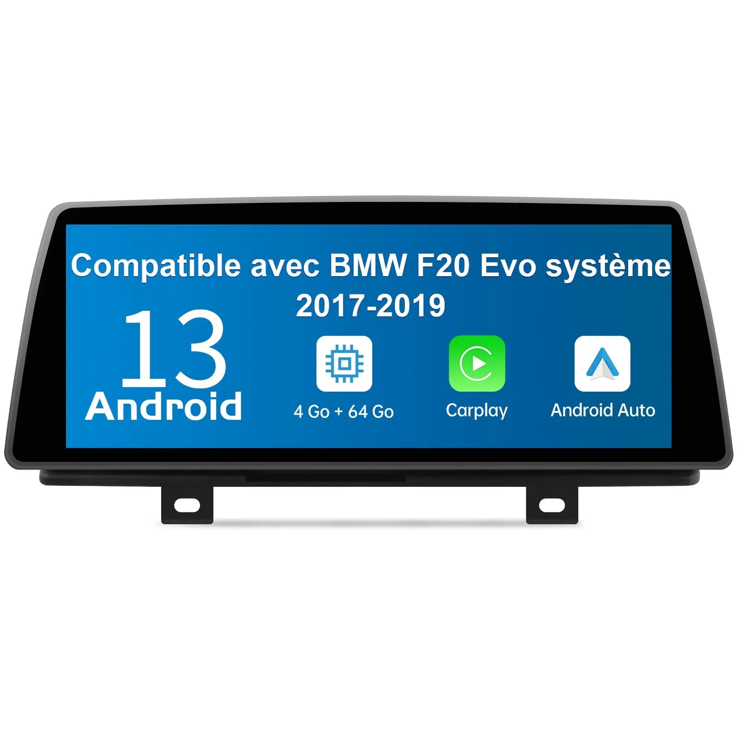 AWESAFE Radio Android pour BMW F20 EVO (2017-2019) Construit en Carplay intégré/Android Auto SWC GPS Bluetooth WiFi RDS FM Radio AWESAFE