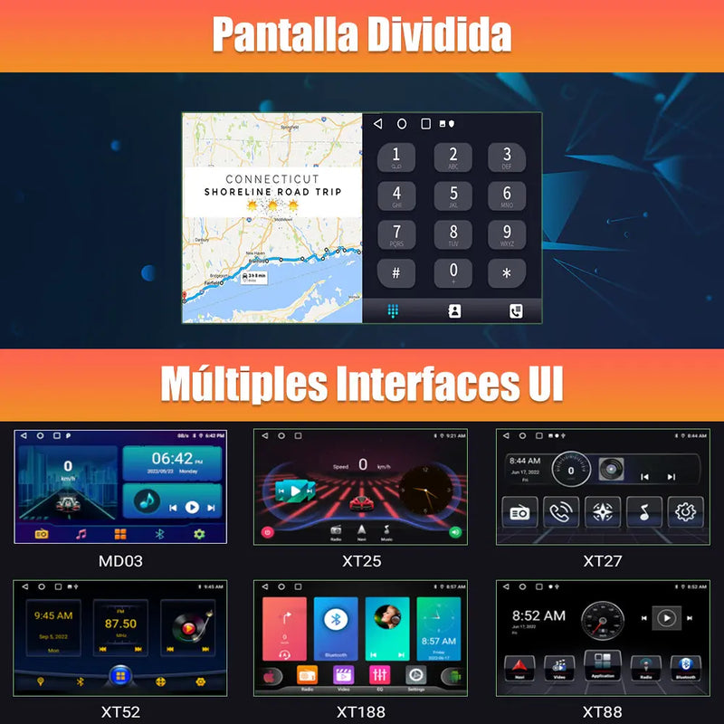 AWESAFE Radio Coche Android 13 para Seat Altea XL y Toledo 9 Pulgadas 6GB+128GB GPS Navigation Bluetooth CarPlay Android Auto Controles al Volante AWESAFE