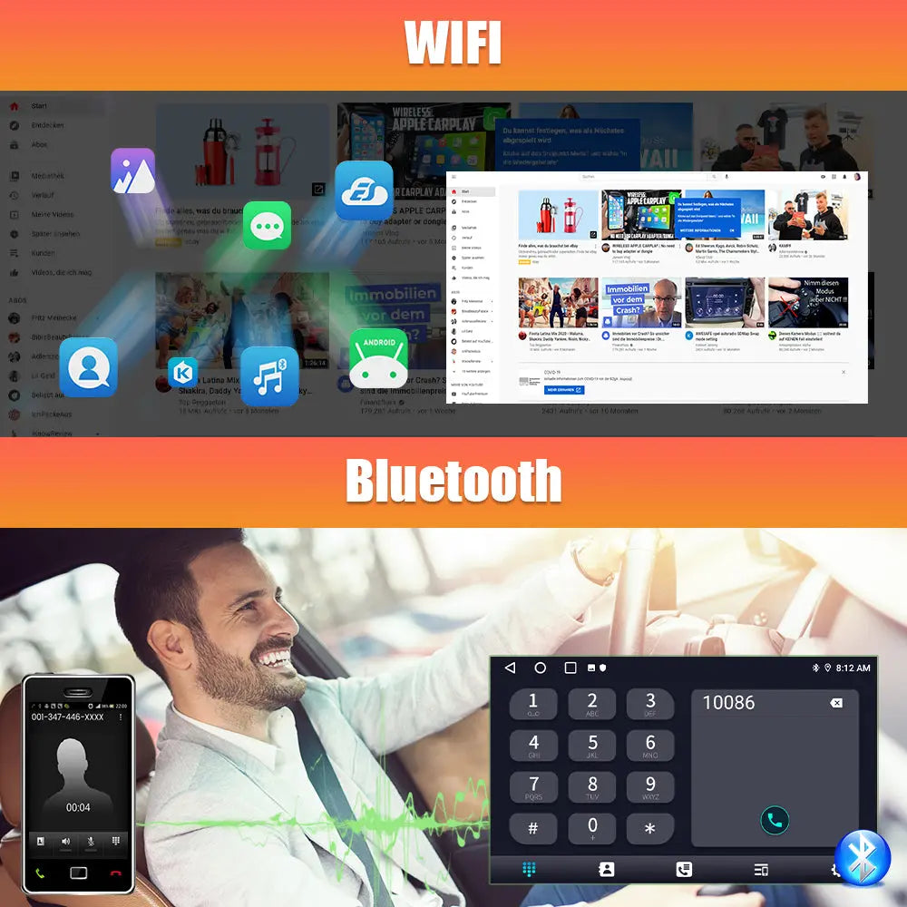 AWESAFE Radio Coche Android 13 para Seat Altea XL y Toledo 9 Pulgadas 6GB+128GB GPS Navigation Bluetooth CarPlay Android Auto Controles al Volante AWESAFE