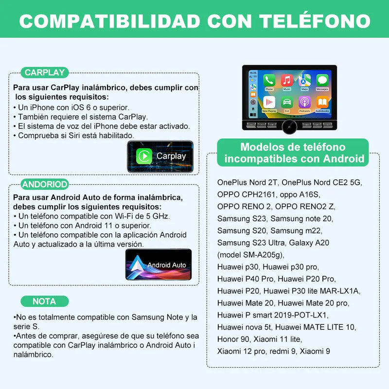 AWESAFE Radio Estéreo para Coche con Android 13, Pantalla Táctil Rotatoria de 10,6 Pulgadas, Bluetooth, 4G, GPS, Radio FM/AM, Receptor, CarPlay y Android Auto Inalámbricos AWESAFE