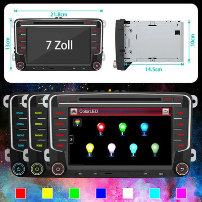 AWESAFE Radio fur VW Skoda Seat mit 7 Zoll Touchscreen 2-DIN Autoradio Bluetooth Mirrorlink GPS Navigation AWESAFE SHOP