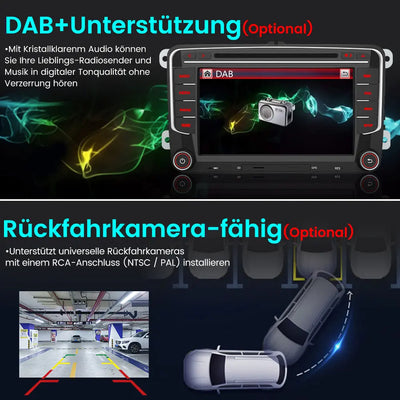 AWESAFE Radio fur VW Skoda Seat mit 7 Zoll Touchscreen 2-DIN Autoradio Bluetooth Mirrorlink GPS Navigation AWESAFE SHOP