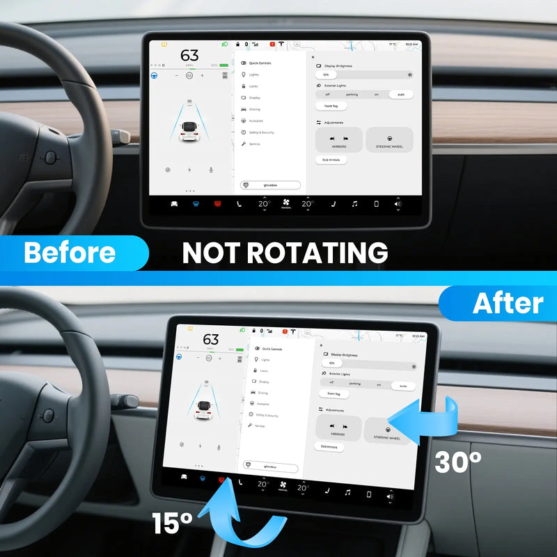 AWESAFE Screen Swivel Rotate Mount for Tesla Model 3 2017-2023 & Model Y 2020-2025,Four Directions Rotation Adjustment Center Console Navigation Screen Rotating Holder AWESAFE SHOP