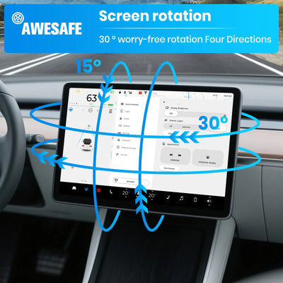 AWESAFE Screen Swivel Rotate Mount for Tesla Model 3 2017-2023 & Model Y 2020-2025,Four Directions Rotation Adjustment Center Console Navigation Screen Rotating Holder AWESAFE SHOP