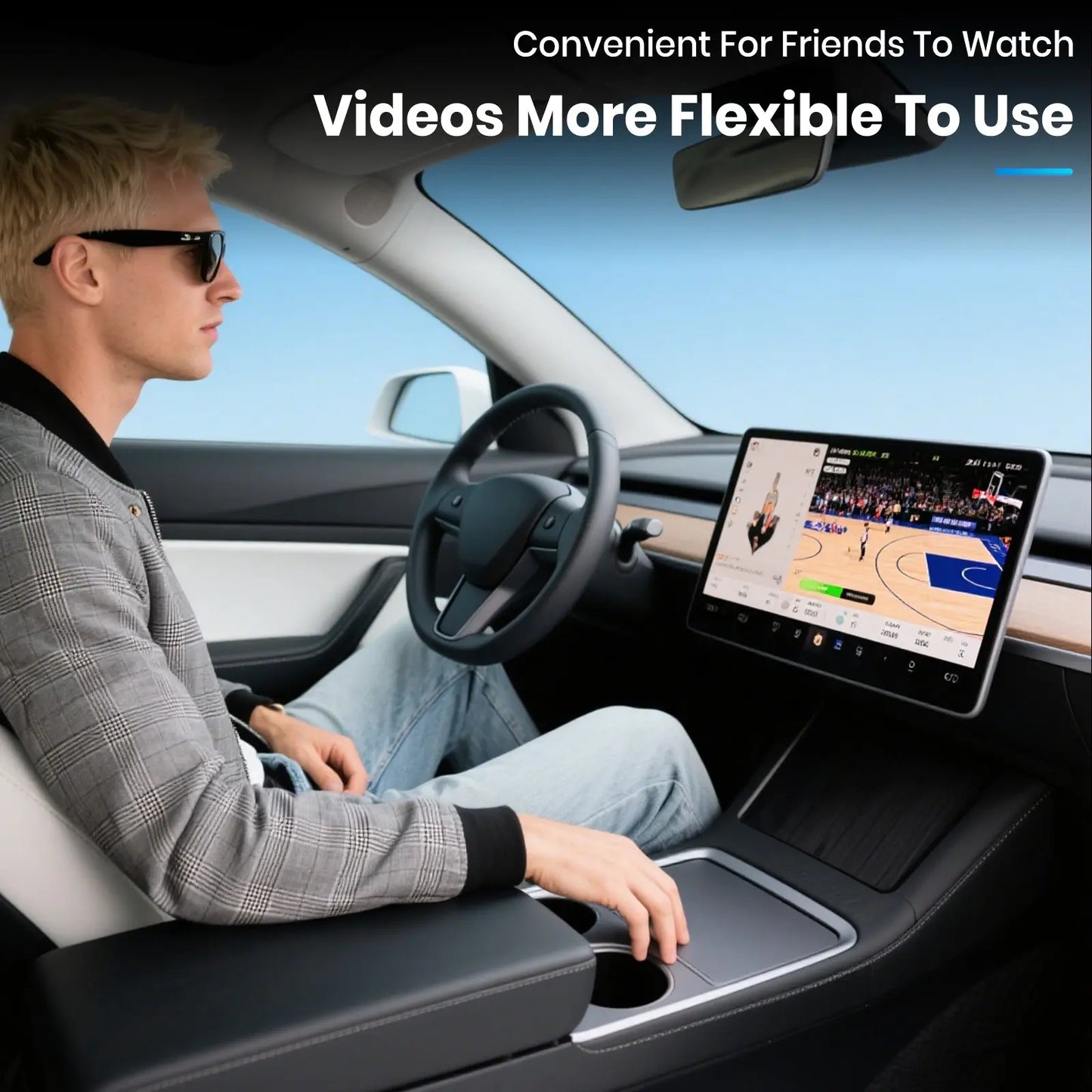 AWESAFE Screen Swivel Rotate Mount for Tesla Model 3 2017-2023 & Model Y 2020-2025,Four Directions Rotation Adjustment Center Console Navigation Screen Rotating Holder AWESAFE SHOP