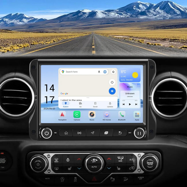 AWESAFE Touchscreen Car Stereo with Wireless CarPlay & Android Auto GPS for Jeep Wrangler 2018-2022 AWESAFE