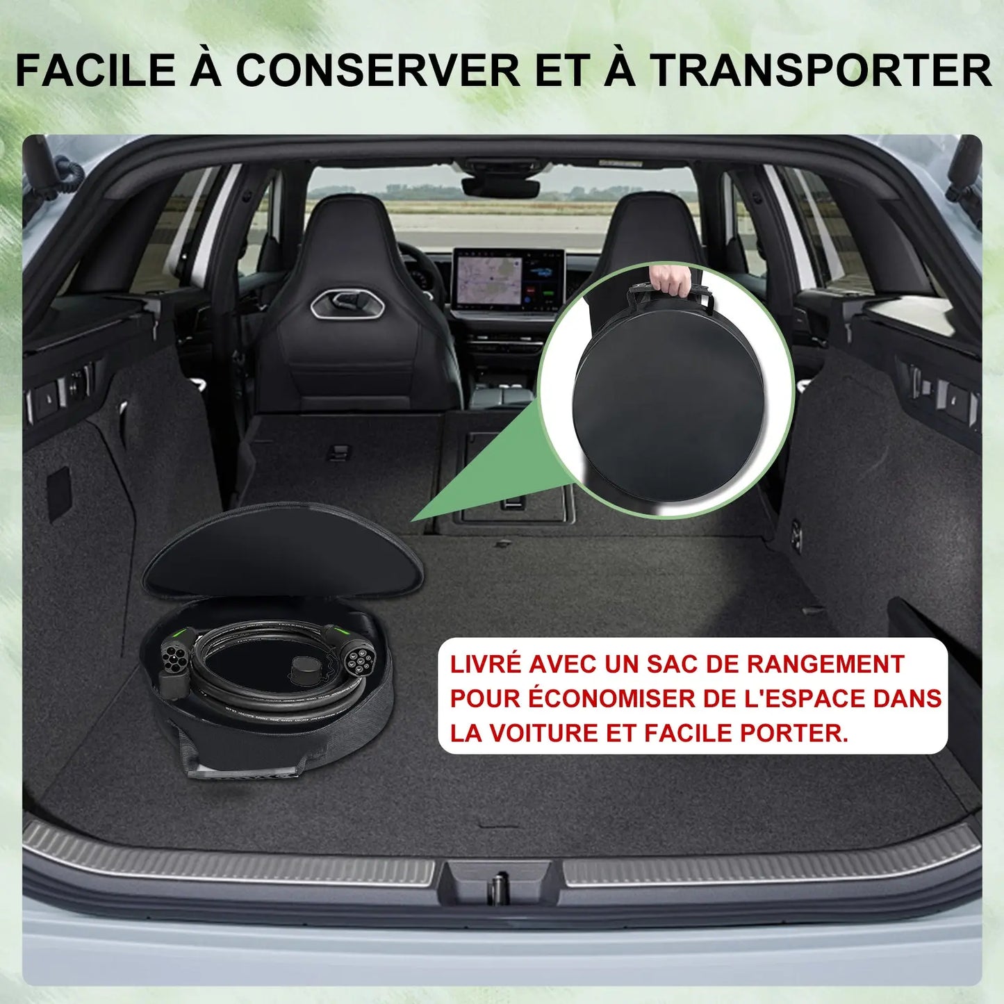 AWESAFE Tragbares EV-Ladeger Applicable aux véhicules électriques à énergie nouvelle avecinterface Type2 ou CCS AWESAFE