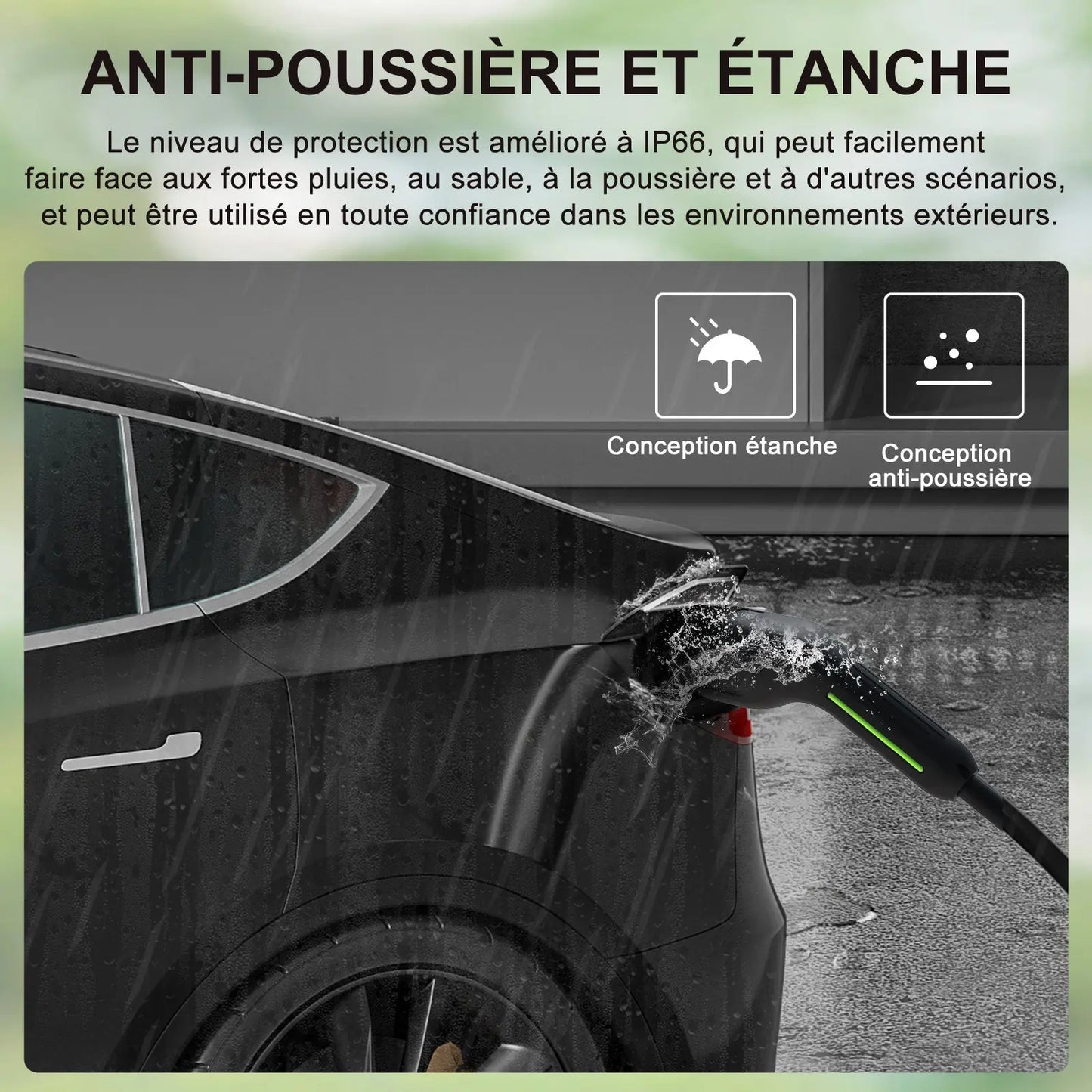 AWESAFE Tragbares EV-Ladeger Applicable aux véhicules électriques à énergie nouvelle avecinterface Type2 ou CCS AWESAFE