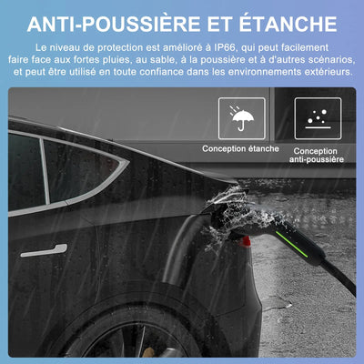 AWESAFE Tragbares EV-Ladeger (22KW,32A) Applicable aux véhicules électriques à énergie nouvelle avecinterface Type2 AWESAFE