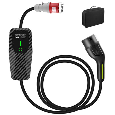 AWESAFE Tragbares EV-Ladegerät (231V,16A) for véhicule électrique de type 2Wallbox mobile de 22 KW pour véhicules électriques Degré AWESAFE