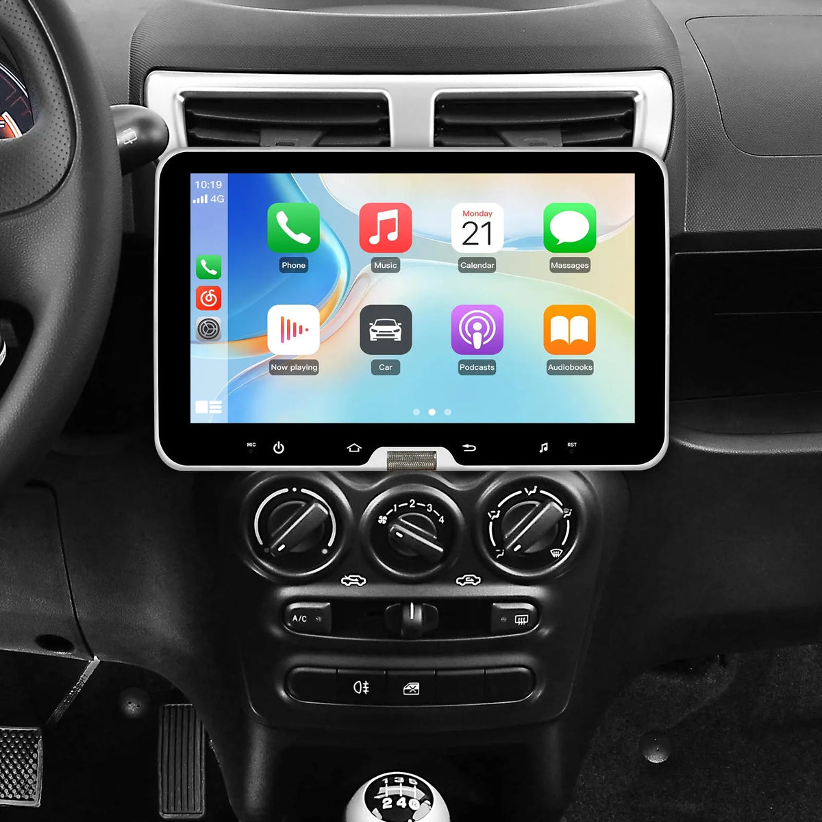 AWESAFE Universale Autoradio 1 din con Schermo (Rimovibile), Android 13 (2+64GB) 10.1" Car Radio con CarPlay Android Auto GPS Bluetooth WIFI FM RDS AWESAFE