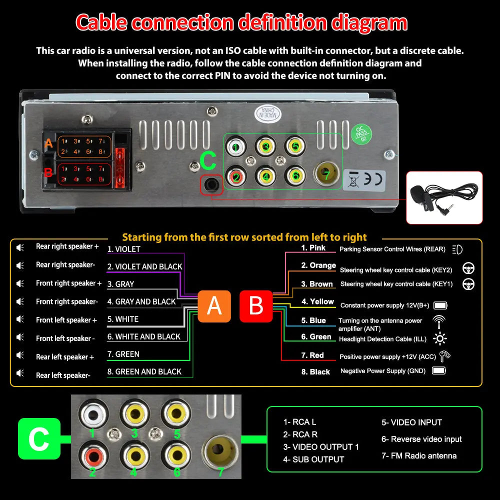 AWESAFE Wireless CarPlay & Android Auto Car Stereo, 1-DIN 6.36 inch HD Touchscreen Radio with Bluetooth, Backup Camera, USB-C/USB/Mirror Link/Mic, GPS/FM AWESAFE SHOP