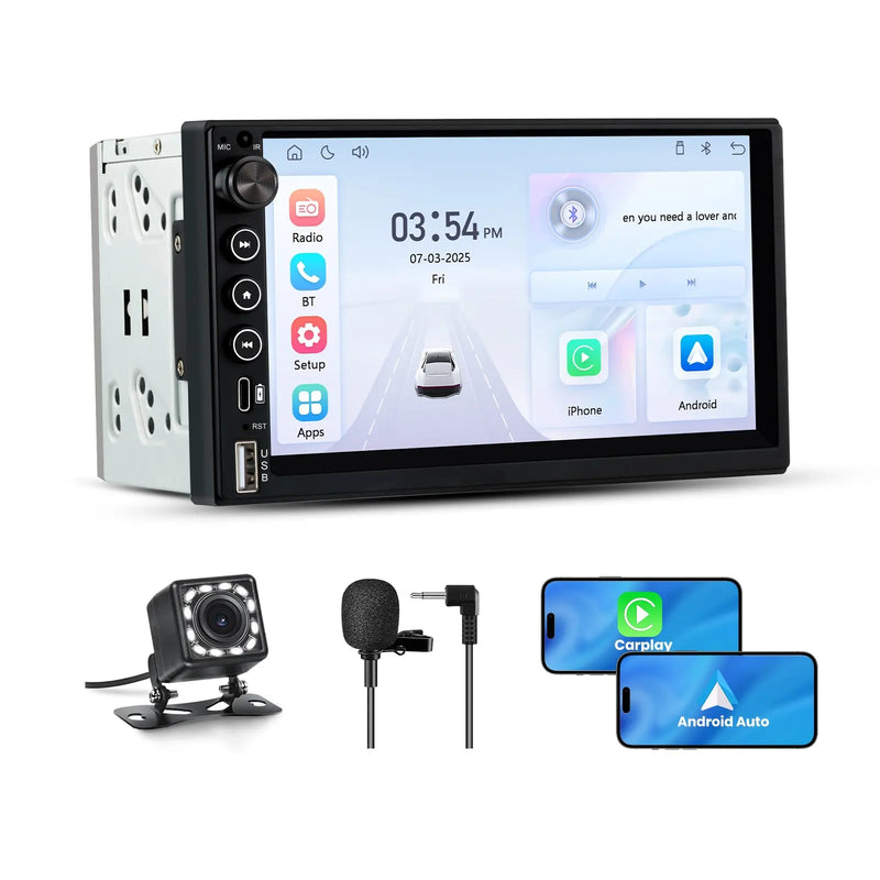 AWESAFE Wireless Carplay Screen for Car,7 inch HD Portable Carplay & Android Auto with Bluetooth, HD Backup Camera, GPS Navigation, Siri, FM Radio, AUX, and Mirror Link – Compatible with All Vehicles AWESAFE SHOP