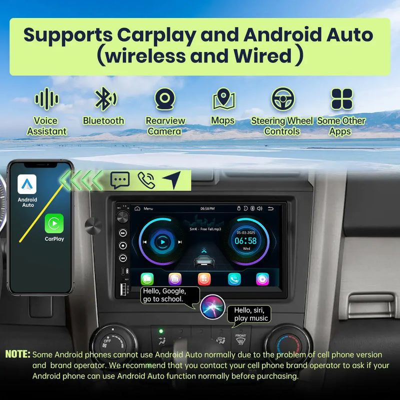 AWESAFE Wireless Carplay Screen for Car,7 inch HD Portable Carplay & Android Auto with Bluetooth, HD Backup Camera, GPS Navigation, Siri, FM Radio, AUX, and Mirror Link – Compatible with All Vehicles AWESAFE SHOP