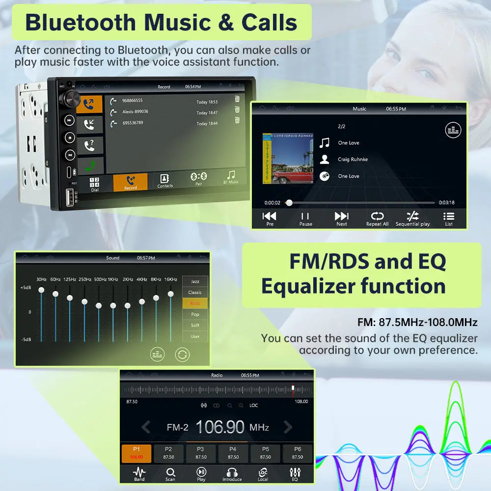 AWESAFE Wireless Carplay Screen for Car,7 inch HD Portable Carplay & Android Auto with Bluetooth, HD Backup Camera, GPS Navigation, Siri, FM Radio, AUX, and Mirror Link – Compatible with All Vehicles AWESAFE SHOP