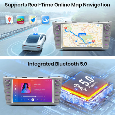 AWESAFE Wireless & Android Auto GPS for Toyota Camry (2007-2011) Android 15 Car Radio · Wireless CarPlay · Android Auto AWESAFE