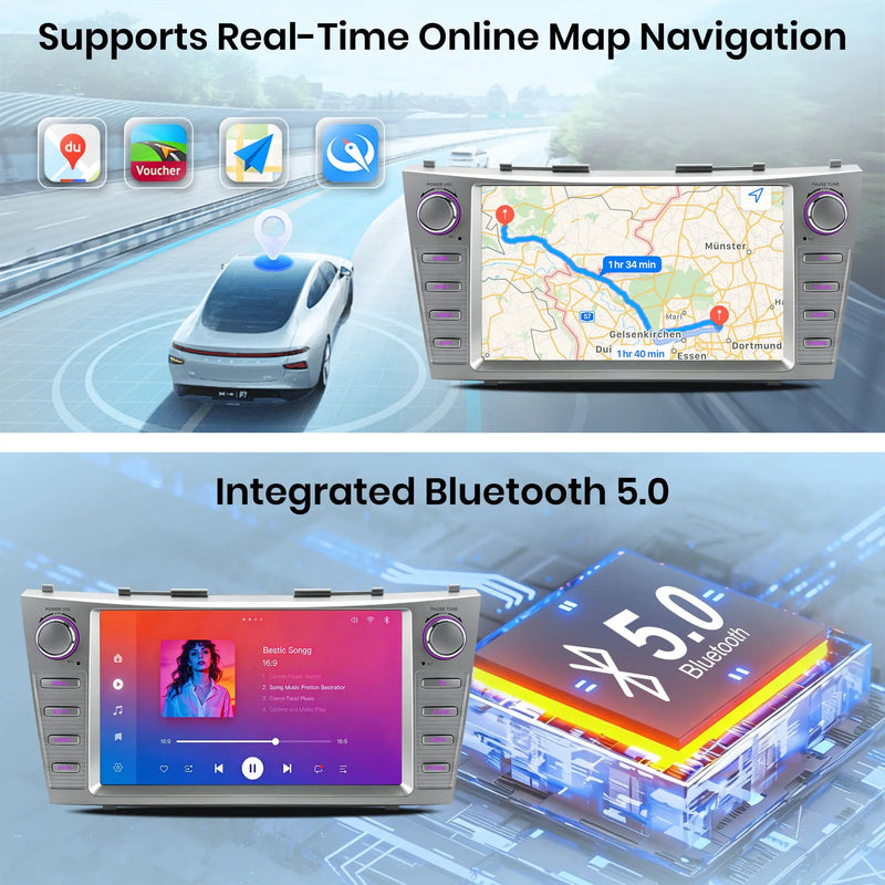 AWESAFE Wireless & Android Auto GPS for Toyota Camry (2007-2011) Android 15 Car Radio · Wireless CarPlay · Android Auto AWESAFE
