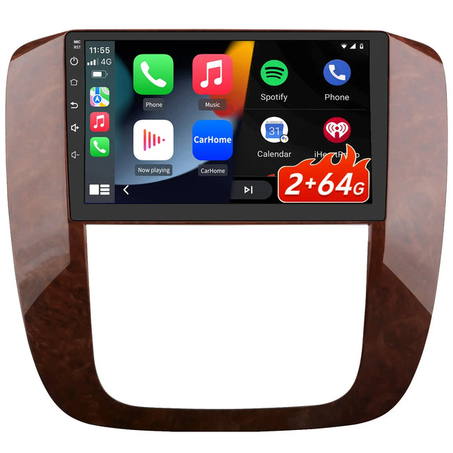 AWESAFE (2+32G/64G)Car Radio for GMC Yukon Chevrolet Silverado Tahoe / Suburban 2007-2013, Android 13 Car Stereo Support Wireless CarPlay & Android Auto,Bluetooth AWESAFE