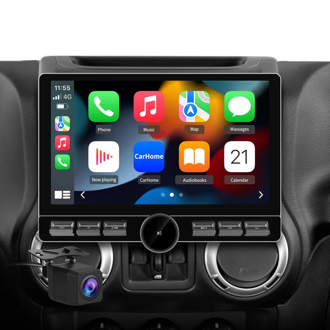 AWESAFE (4G+64G)10.6 inch Car Stereo Radio for jeep Wrangler 2007-2018 & Dodge Ram 2009-2012,Qualcomm 6125 Android 13,Carpaly & Android Auto,DSP,Dual Bluetooth AWESAFE