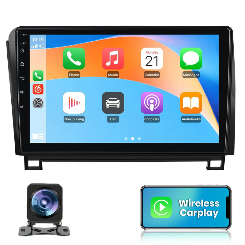 AWESFE 4GB+64GB Qualcomm 8 core Car Radio for Toyota Tundra 2007-2013 & Sequoia 2008-2018, 10" Touch Screen Upgrade with Wireless Carplay & Android Auto/DSP for JBL & No JBL AWESAFE