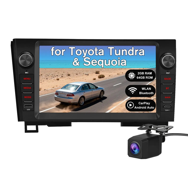 AWESFE Android 13 2GB+64GB Car Radio for Toyota Tundra 2007-2013 & Sequoia 2008-2018, 10" Touch Screen Upgrade with Wireless Carplay & Android Auto/DSP/Bluetooth/GPS/FM/AM/BackCamera AWESAFE SHOP