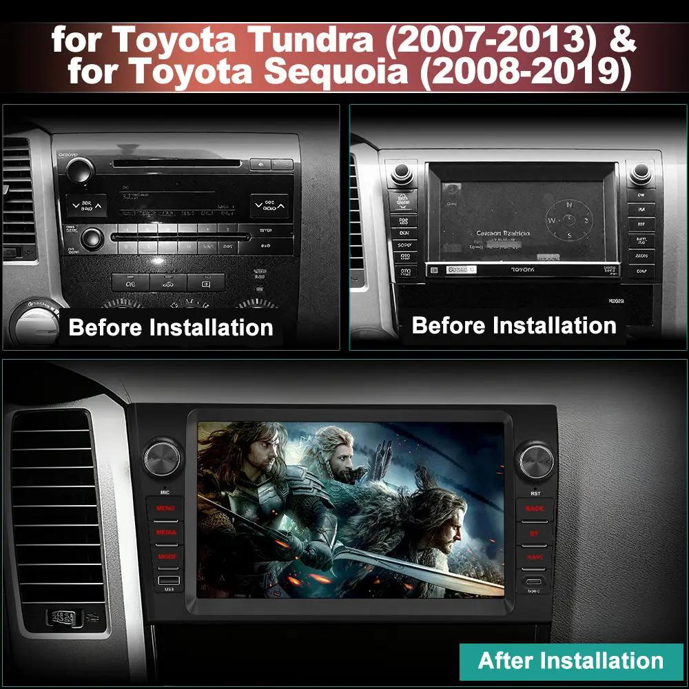 AWESFE Android 13 2GB+64GB Car Radio for Toyota Tundra 2007-2013 & Sequoia 2008-2018, 10" Touch Screen Upgrade with Wireless Carplay & Android Auto/DSP/Bluetooth/GPS/FM/AM/BackCamera AWESAFE SHOP