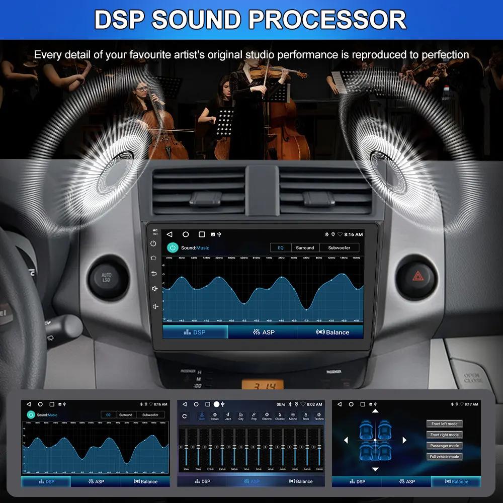 AWESFE Android 13 Touchscreen Car Radio Stereo for Toyota RAV4 2006-2012 with Reverse Camera ,Support for CarPlay/Android Auto Wireless/MirrorLink/Bluetooth/GPS/FM/AM AWESAFE