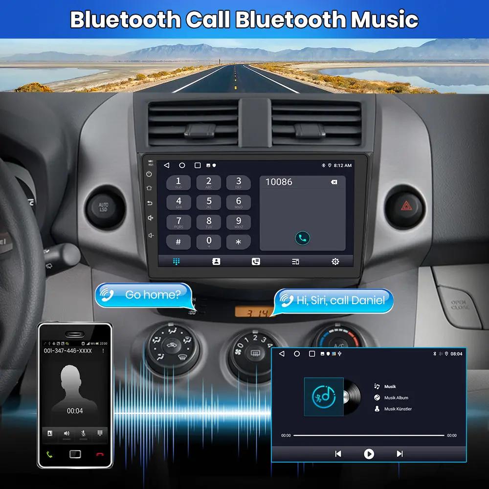 AWESFE Android 13 Touchscreen Car Radio Stereo for Toyota RAV4 2006-2012 with Reverse Camera ,Support for CarPlay/Android Auto Wireless/MirrorLink/Bluetooth/GPS/FM/AM AWESAFE