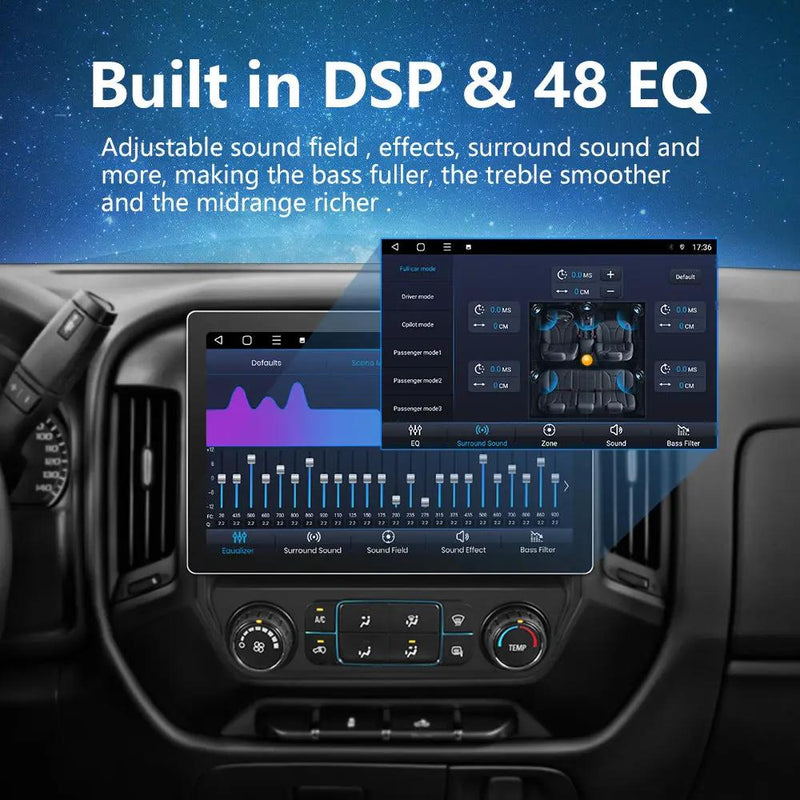 AWESFE Car Radio for Chevrolet Silverado 2013-2019,13.1-inch 8-Core Android 13 Touch Screen Head Unit with Wireless CarPlay & Android Auto Bluetooth WiFi GPS Navigation 4G AWESAFE