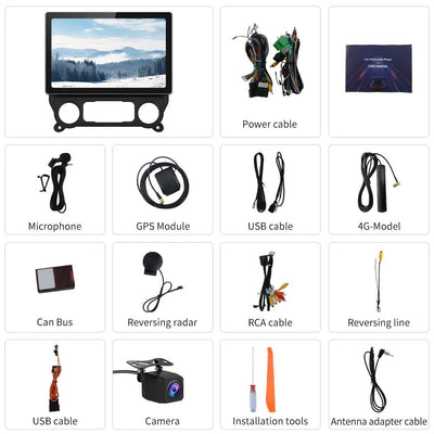 AWESFE Car Radio for Chevrolet Silverado 2013-2019,13.1-inch 8-Core Android 13 Touch Screen Head Unit with Wireless CarPlay & Android Auto Bluetooth WiFi GPS Navigation 4G AWESAFE