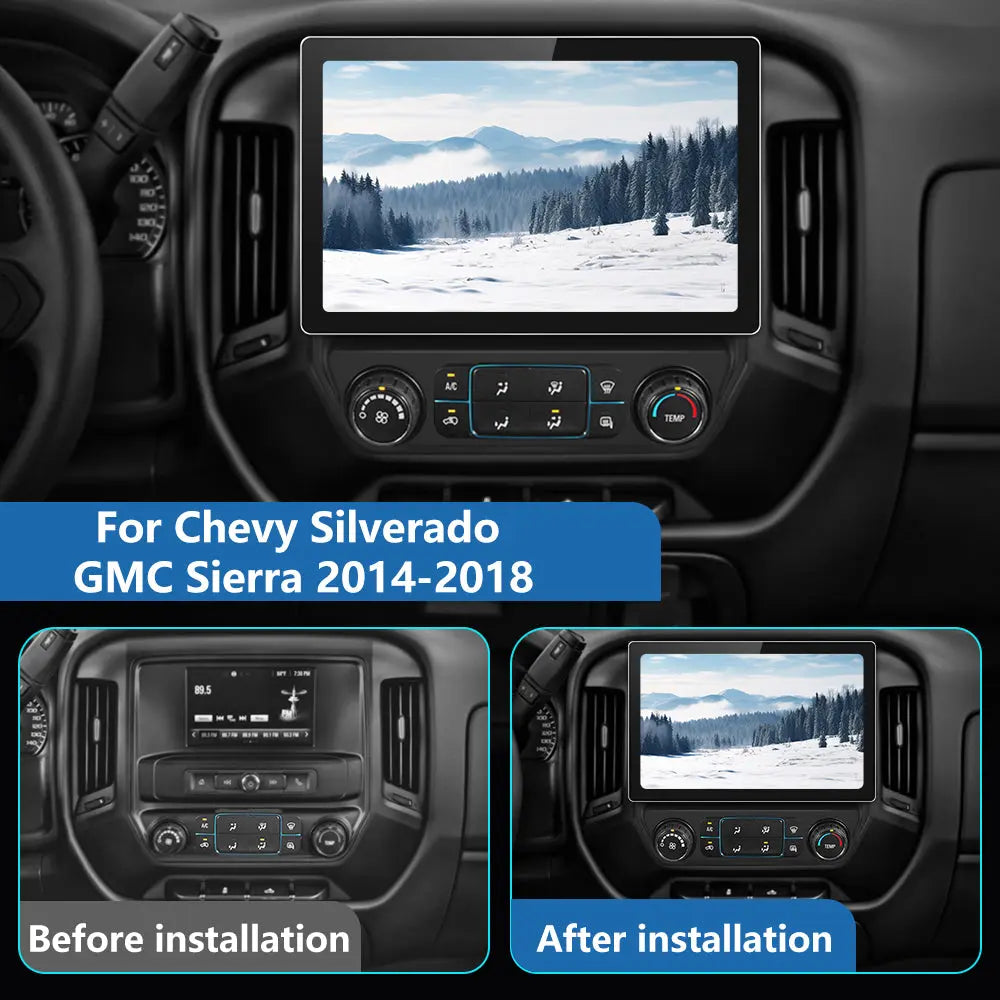 AWESFE Car Radio for Chevrolet Silverado 2013-2019,13.1-inch 8-Core Android 13 Touch Screen Head Unit with Wireless CarPlay & Android Auto Bluetooth WiFi GPS Navigation 4G AWESAFE