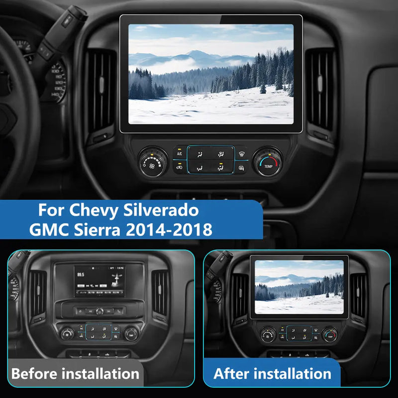 AWESFE Car Radio for Chevrolet Silverado 2013-2019,13.1-inch 8-Core Android 13 Touch Screen Head Unit with Wireless CarPlay & Android Auto Bluetooth WiFi GPS Navigation 4G AWESAFE