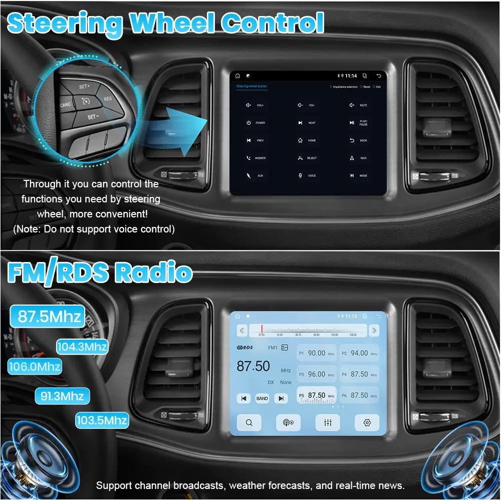 AWESFE T133 Chip 8.4-Inch Touch Screen Upgrade Car Radio for Dodge Challenger with Carplay & Android Auto/DSP/GPS Navigation AWESAFE