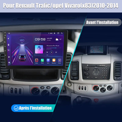 AWSEAFE Autoradio pour Nissan Primastar J4 & Opel Vivaro X83 & Renault Trafic 2010-2014 avec Carplay/Android Auto Bluetooth/USB/WIFI/GPS AWESAFE