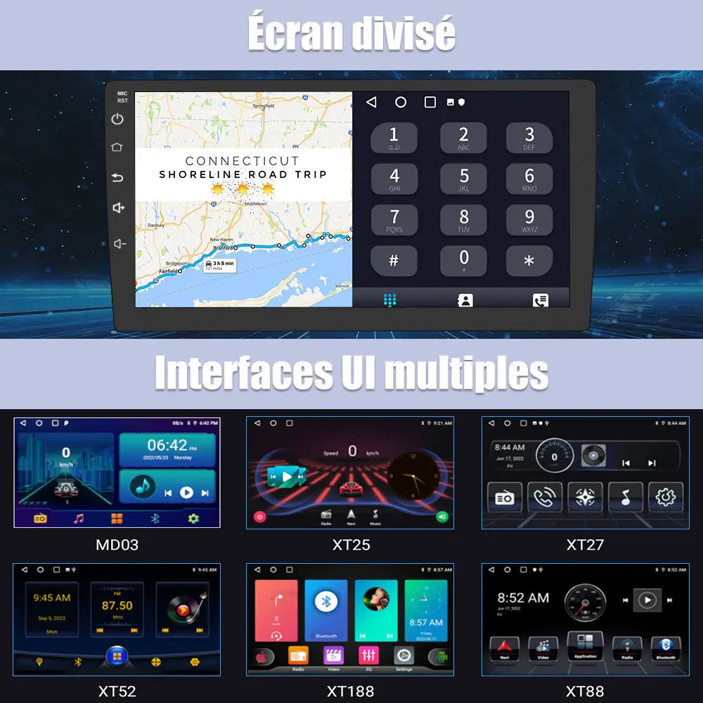 AWSEAFE Autoradio pour Nissan Primastar J4 & Opel Vivaro X83 & Renault Trafic 2010-2014 avec Carplay/Android Auto Bluetooth/USB/WIFI/GPS AWESAFE