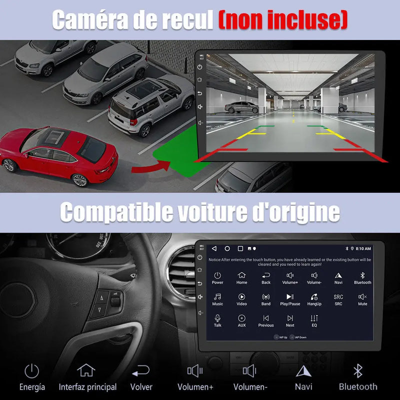 AWSEAFE Autoradio pour Nissan Primastar J4 & Opel Vivaro X83 & Renault Trafic 2010-2014 avec Carplay/Android Auto Bluetooth/USB/WIFI/GPS AWESAFE