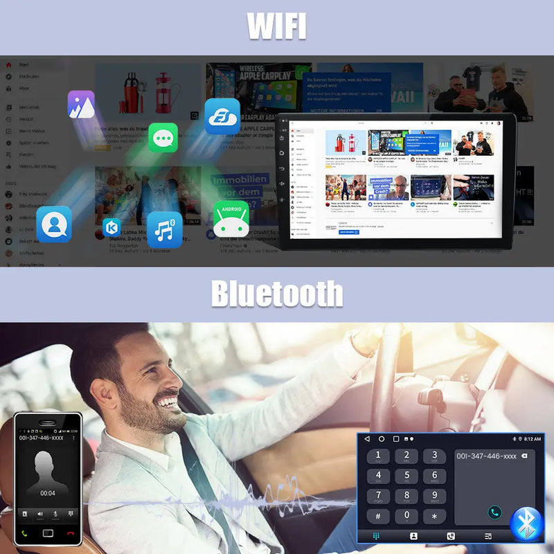 AWSEAFE Autoradio pour Nissan Primastar J4 & Opel Vivaro X83 & Renault Trafic 2010-2014 avec Carplay/Android Auto Bluetooth/USB/WIFI/GPS AWESAFE