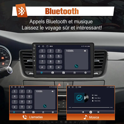 AWESAFE Autoradio Android 12 pour Peugeot 508 (2012-2016) [2Go+32Go] avec 9 Pouces Écran Tactile Carplay Android Auto GPS Bluetooth Wi-FI/Commande au Volant/Aide au Parking AWESAFE