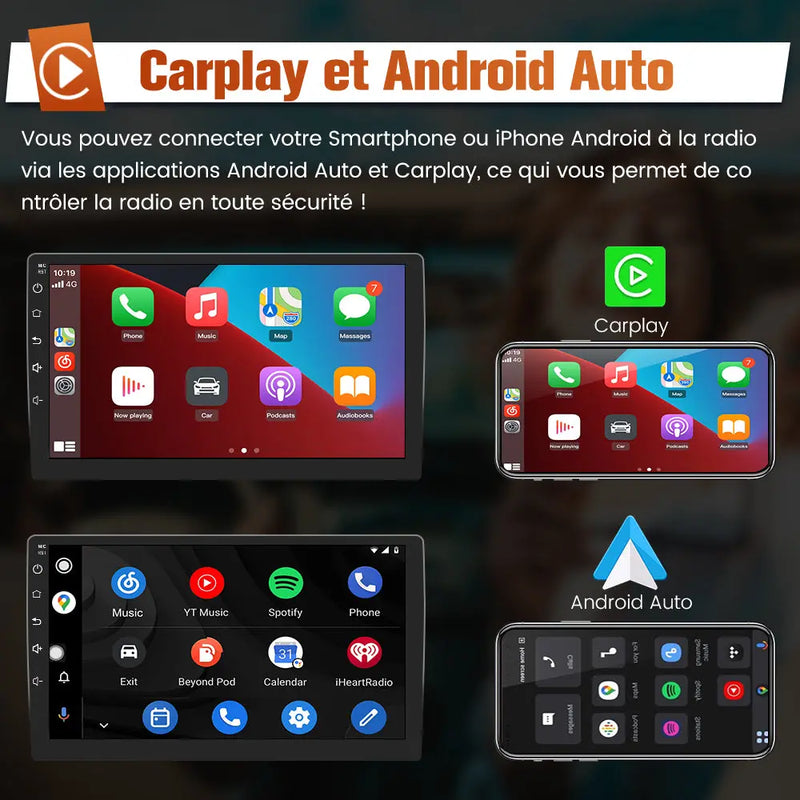 AWESAFE Autoradio Android 12 pour Peugeot 508 (2012-2016) [2Go+32Go] avec 9 Pouces Écran Tactile Carplay Android Auto GPS Bluetooth Wi-FI/Commande au Volant/Aide au Parking AWESAFE