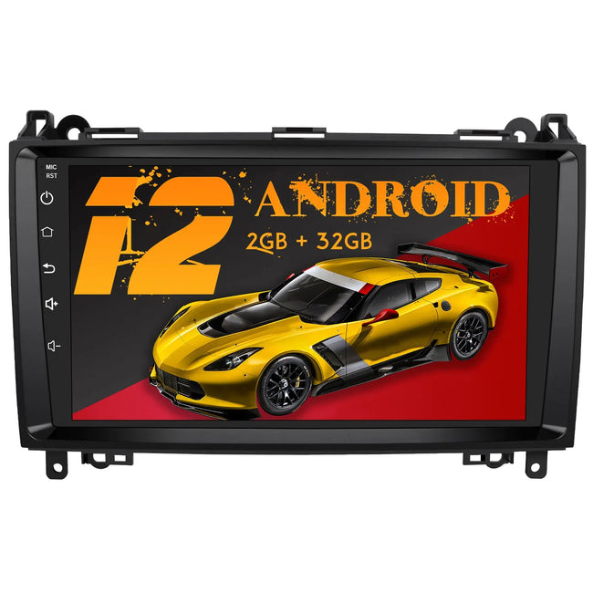 AWESAFE Autoradio Android 12 pour Mercedes-Benz Vito Viano Sprinter W639/Classe B W245/W169,[2Go+32Go],9 Pouces Écran Tacile avec GPS/Carplay Intégré et Android Auto/WiFi/RDS/FM/SWC/Aide au Parking AWESAFE