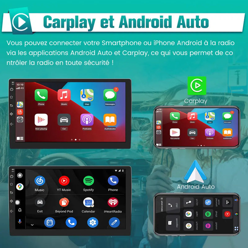 AWESAFE Autoradio Android 12 pour Peugeot 407(2004-2011)[2Go+32Go] 9 Pouces avec Carplay Android Auto GPS WiFi DSP FM Commande au Volant/Bluetooth/Aide au Stationnement AWESAFE