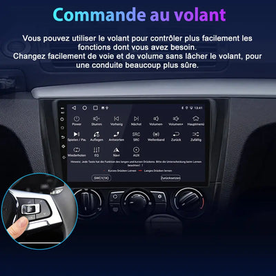 AWESAFE Autoradio Android 12 pour BMW 1 Series E81 E82 E87 E88 (2004-2011)[2Go+32Go] avec 9 Pouces Carplay San Fil/Android Auto GPS WiFi Bluetooth USB FM RDS/Commandes au Volant/Aide au Stationnement AWESAFE