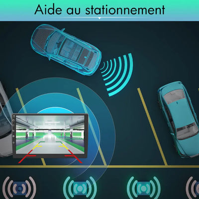 AWESAFE Autoradio Carplay pour Peugeot 308/408(2007-2013),Android 12 Lecteur Radio 9 Pouces Écran Tactile avec GPS Navigation/Android Auto/WiFi/SWC/Bluetooth/Aide au stationnement【2Go+ 32Go】-Noir AWESAFE