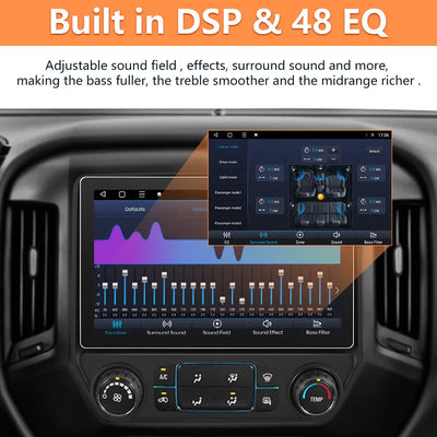 Andriod Car Radio Stereo for Chevy Silverado GMc Sierra 2014-2018 Built in Wireless Carplay Android Auto 2GB+32GB GPS Navigation & WiFi DSP 11.5 inch AWESAFE