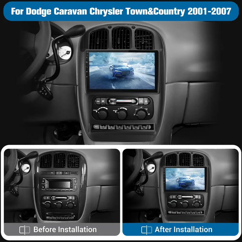 Andriod Car Radio Stereo for Dodge Caravan Chryser town &country 2001-2007 Built in Carplay Android Auto 10.1 inch 2GB+64GB AWESAFE