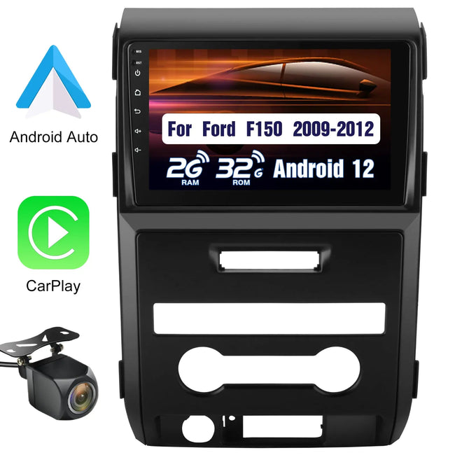 Andriod Car Radio Stereo for Ford F150 2009-2012 Built in Wireless Carplay Android Auto  2GB+32GB GPS Navigation & WiFi AWESAFE