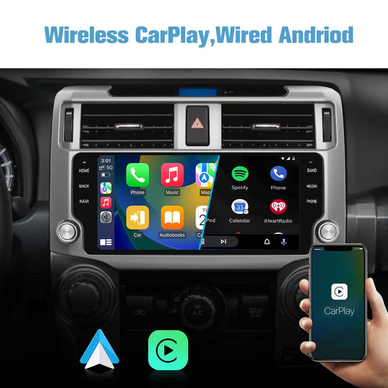 Andriod Car Radio Stereo for Toyota 4 Runner 2009-2019 Built in Wireless Carplay Android Auto  GPS Navigation & WiFi AWESAFE