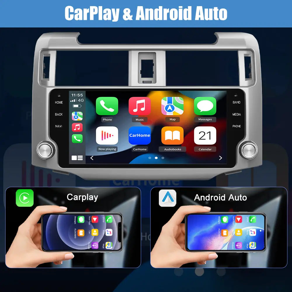Andriod Car Radio Stereo for Toyota 4 Runner 2010-2019 Built in Wireless Carplay Android Auto  GPS Navigation & WiFi AWESAFE